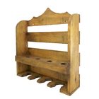 Adega De Vinho Em Madeira Pinus Para 4 Garrafas E 4 Taças