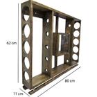 Adega De Vinho Em Madeira Porta Rolhas Para 10 Garrafas Ipê