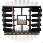 Adega De Vinho Em Madeira Porta Rolhas Para 10 Garrafas Ipê