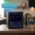 Adega De Vinhos Compressor Hq 36 Litros 12 Garrafas Preto Hq-