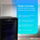 Adega De Vinhos Compressor Hq 48 Litros 16 Garrafas Preto Hq-