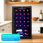 Adega De Vinhos Compressor Hq 75 Litros 24 Garrafas Preto Hq-