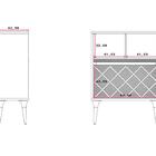 Adega Drop 90 Cm Cinamomo C/ Off White Fosco