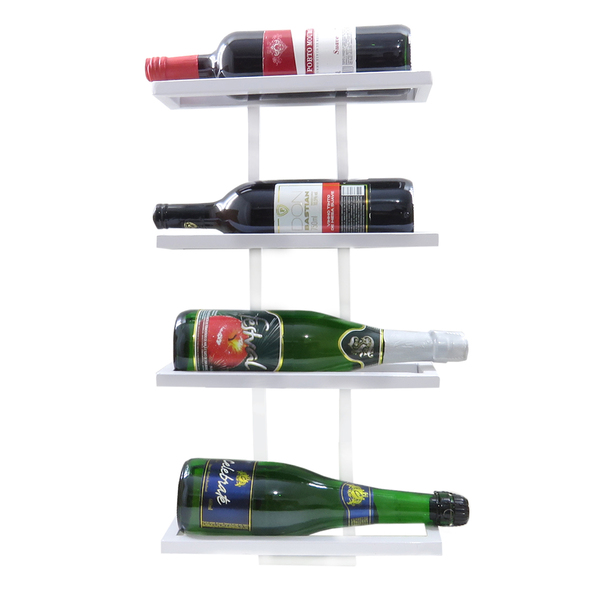 Adega Em Metalon Branco Suspensa Para Até 04 Garrafas