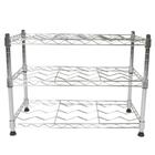 Adega Estante Arame Aço Cromado 3 Prateleiras 18 Garrafas Vin