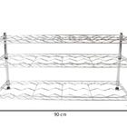 Adega Estante Arame Aço Cromado 3 Prateleiras 27 Garrafas Vin