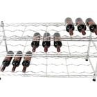 Adega Estante Arame Aço Cromado 3 Prateleiras 27 Garrafas Vin