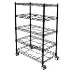 Adega Estante Arame Aço Preto 3 Prateleiras 27 Garrafas Vinho