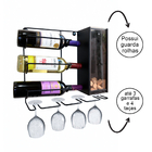 Adega Industrial Aramada Preta Para 4 Garrafas