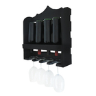 Adega Para 4 Garrafas E 4 Taças Madeira Rustica Preta