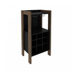 Adega Para 9 Garrafas Com Suporte Para Taças Az1032 Nogal/pre