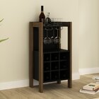 Adega Para 9 Garrafas Com Suporte Para Taças Az1032 Nogal/pre