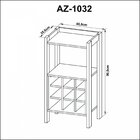 Adega Para 9 Garrafas Com Suporte Para Taças Az1032 Nogal/pre