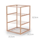 Adega Para Vinho Em Aço Linha Frame 6 Garrafas 3 Andares Dour