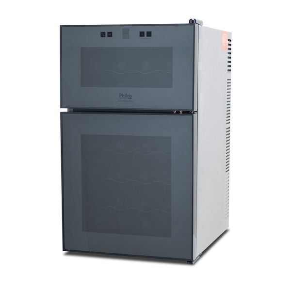 Adega Philco 24 Garrafas Titanium Duo Inox Pad24 - 220 Volts