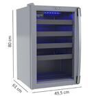 Adega Piubella 100 Para 24 Garrafas Cinza Porta Invertida