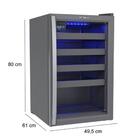 Adega Piubella 100 Para 24 Garrafas Grafite 220v