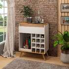 Adega Retrô Nogal E Branca