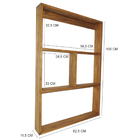 Adega Rústica Multiúso De Parede 4 Repartições Madeira Pinus