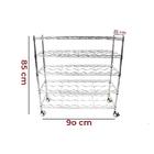 Adega Suporte Porta 45 Garrafas Vinho Chão Cromada