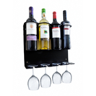 Adega Suspensa Metal Pretopara 4 Garrafas