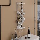 Adega Suspensa Para 4 Garrafas Líbia Preto Fosco/branco - Móv