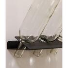 Adega Tripla De Parede Pequena Preta Para 3 Garrafas De Vinho