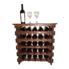 Adega Vinho Madeira 25 Garrafas Tipo Mesinha Cor Imbuia C05 C