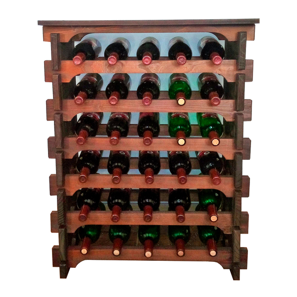 Adega Vinho Madeira 30 Garrafas Tipo Mesinha Cor Imbuia C05 C