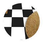 Adesivo  Piso  Xadrez  Preto E Branco Lavável