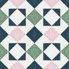 Adesivo  Piso Ladrilho Granilito Rosa E Verde Lavável Antider