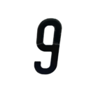 Adesivo Alfanumérico Grande Preto - 9