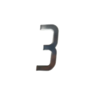 Adesivo Alfanumérico Pequeno Metalico - 3