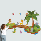 Adesivo Animais Do Zoo Ilhas E Ponte 1x1,4m