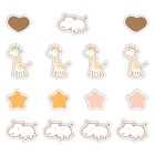 Adesivo Antiderrapante Banheiro Girafa e Hipopótamo