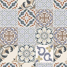 Adesivo Azulejo  Azul Bege Marrom Cinza E Preto Para Área Gou