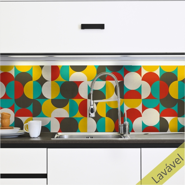 Adesivo Azulejo Bauhaus - Cozinha Banheiro 16 Unidades