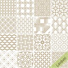 Adesivo Azulejo Bege E Branco - Cozinha Banheiro 16 Unidades