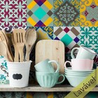 Adesivo Azulejo Hidráulico Misto - Cozinha Banheiro 16 Unidad