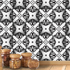 Adesivo Azulejo Lavável Preto Branco Azulejo 3d Para Cozinha