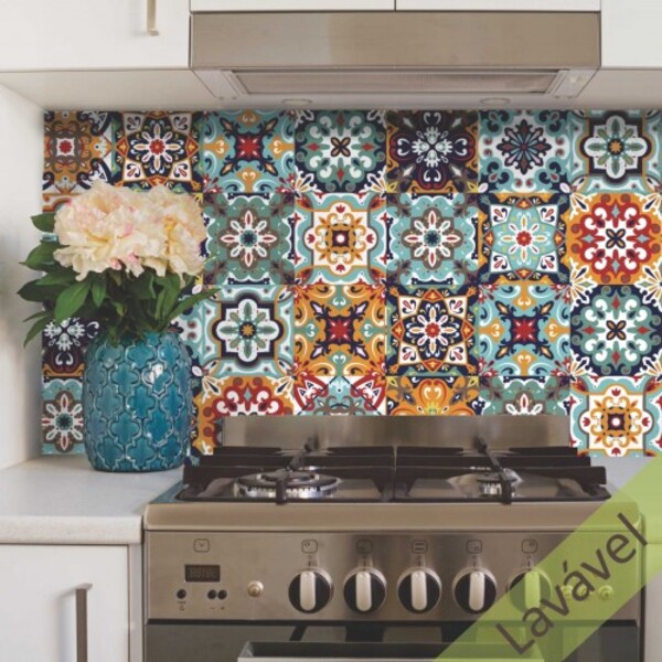 Adesivo Azulejo Odara - Cozinha Banheiro 16 Unidades