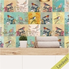 Adesivo Azulejo Passarinho - Cozinha Banheiro 16 Unidades