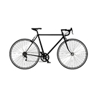 Adesivo Bicicleta Industrial 115x62cm Preto Inspire