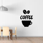 Adesivo Cantinho Do Café Coffee Grãos Preto