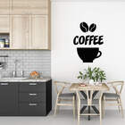 Adesivo Cantinho Do Café Coffee Grãos Preto