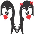 Adesivo Casal de Pinguim - 190