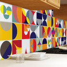 Adesivo de Azulejo 10x10 para Cozinha - Colorido Retrô