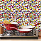 Adesivo de Azulejo Abstrato 10x10 cm com 50un