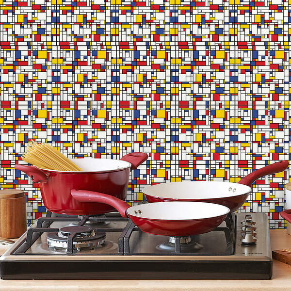 Adesivo de Azulejo Abstrato 20x20 cm com 12un