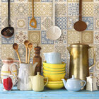 Adesivo de Azulejo Amarelo Canário 10x10 cm com 50un